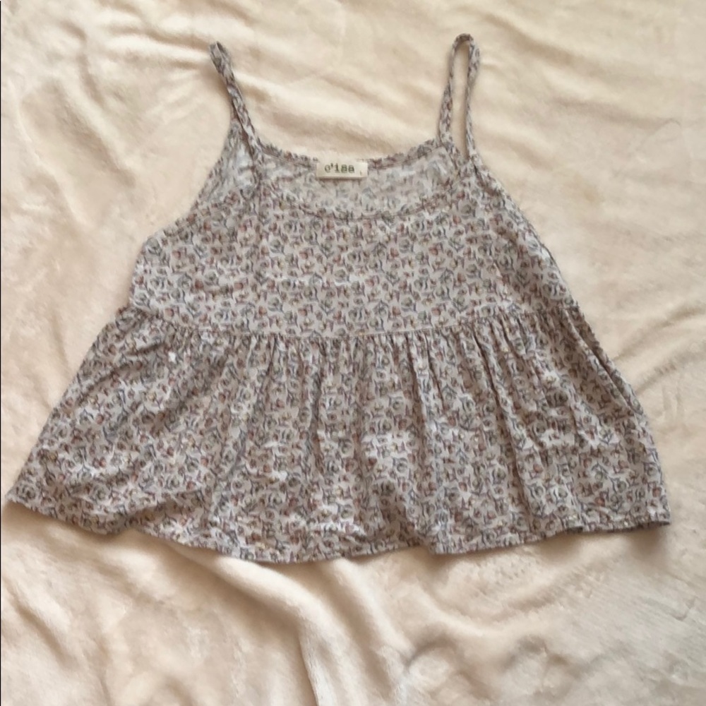 Floral print crop top